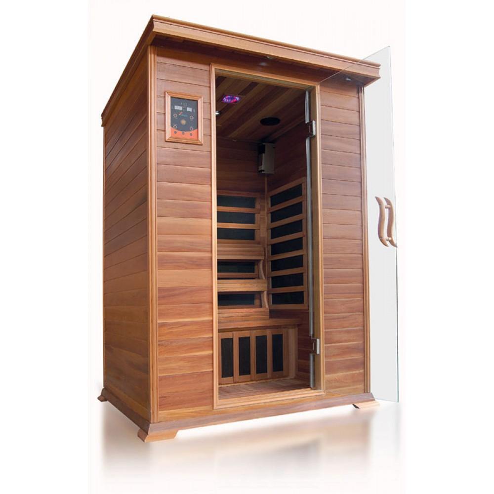 SunRay 2 Person Sierra Infrared Sauna HL 200K Canadian Red Cedar