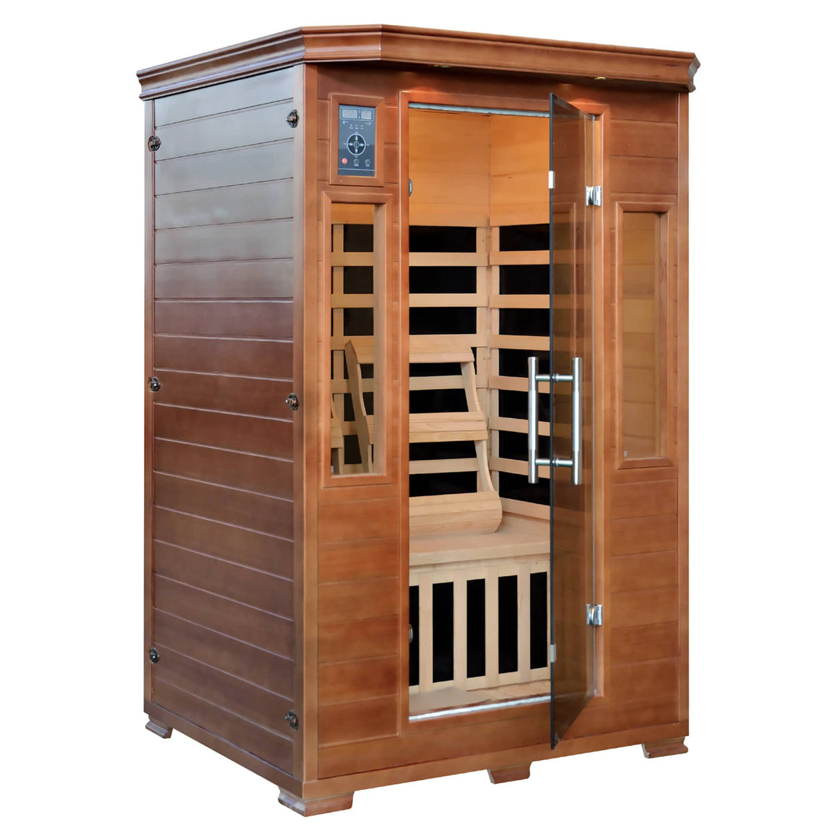  LUCHEN Sauna para una persona Sauna de infrarrojos lejanos Sauna  Spa Room Home Sauna seca de madera Canadiense Hemlock Wood 1260W Saunas  secas de bajo EMF Saunas secas Spa para una