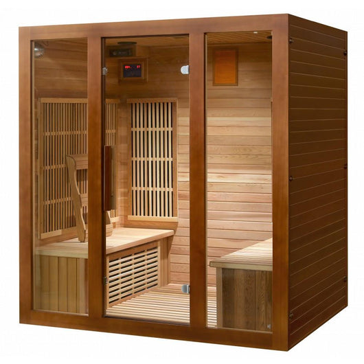 SunRay HL400KS Roslyn Sauna with Side Bench Seating - Zen Saunas