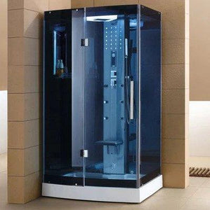 Mesa Steam Shower Blue Glass 47" x 35" x 85" WS-300A - Zen Saunas