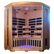 Load image into Gallery viewer, HeatWave Santa Fe 3-Person Hemlock Corner Infrared Sauna w/ 7 Carbon Heaters - SA-2412DX - Zen Saunas