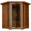 Load image into Gallery viewer, HeatWave Whistler 4-Person Cedar Corner Infrared Sauna w/ 10 Carbon Heaters - SA1320 - Zen Saunas