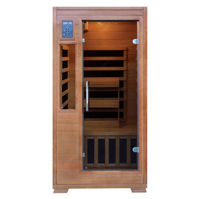 HeatWave Majestic 1-2 Person Hemlock Infrared Sauna w/ 5 Carbon Heaters - SA3202 - Zen Saunas
