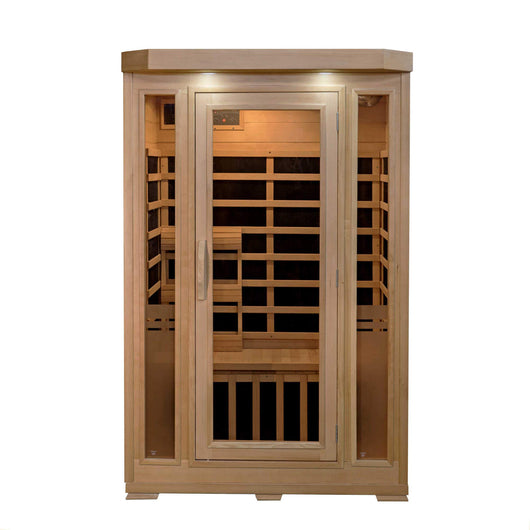 HeatWave Sonoma 2-Person Hemlock Infrared Sauna with 6 Carbon Heaters - SA7018 - IN STOCK - Zen Saunas