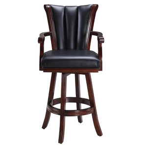 Avondale 29-in High Top Swivel Pub Arm Chair - Mahogany Finish - BG2815 - Zen Saunas