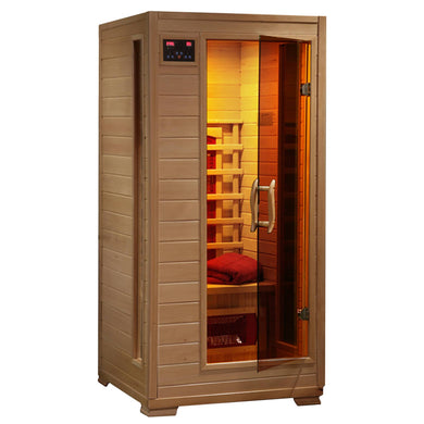 HeatWave Buena Vista 1-2 Person Hemlock Infrared Sauna w/ 3 Ceramic Heaters -SA2400 - Zen Saunas