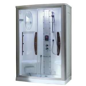 Mesa WS-803A Chrome Steam Shower 54" x 35" x 85" - Clear Glass