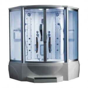 Mesa Steam Shower With Jetted Tub 63 x 63 x 89 WS-608A - Clear Glass - IN STOCK