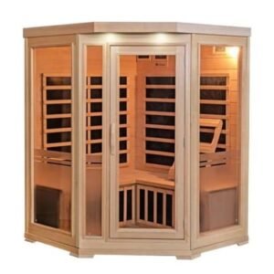 HeatWave Sonoma 3-Person Hemlock Infrared Corner Sauna with 7 Carbon Heaters - SA7019 - IN STOCK