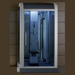 Mesa 500L Steam Shower 47" x 35" x 87" Tinted Blue Glass, 6 Acupuncture Jets - IN STOCK