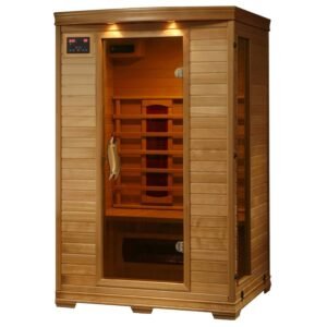 HeatWave Coronado 2-Person Hemlock Deluxe Sauna w/ 5 Ceramic Heaters - SA-2406