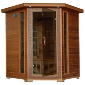 HeatWave Whistler 4-Person Cedar Corner Infrared Sauna w/ 10 Carbon Heaters  SA1320  - IN STOCK