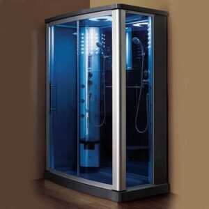 Mesa WS-803L Steam Shower 54" x 35" x 85" - Blue Glass - IN STOCK