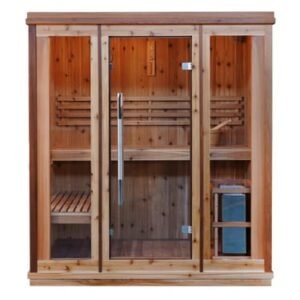SunRay Hampton 3-Person Indoor Traditional Sauna With Side Bench  -  HL300TN