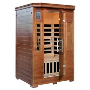 HeatWave Majestic 2-Person Hemlock Premium Infrared Sauna w/ 6 Carbon Heaters - SA-3209